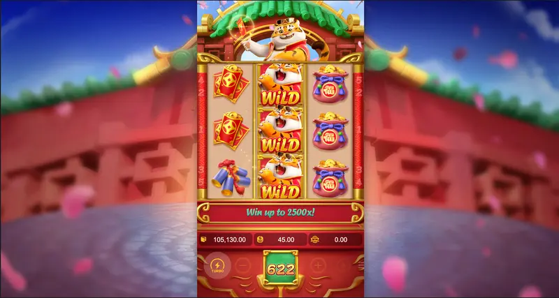 Fortune Tiger Feature ativado — respins com símbolos sticky na grade 3x3