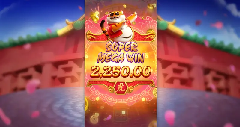 Fortune Tiger Wild — tigre dourado aparecendo no rolo central